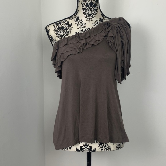 Morgan de Toi One Shoulder Ruffle Top - Picture 3 of 9